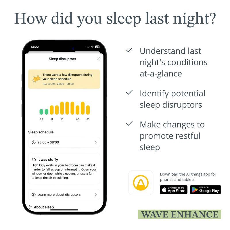 slide 6 of 11, Airthings Wave Enhance Indoor Air Quality Monitor, 1 ct
