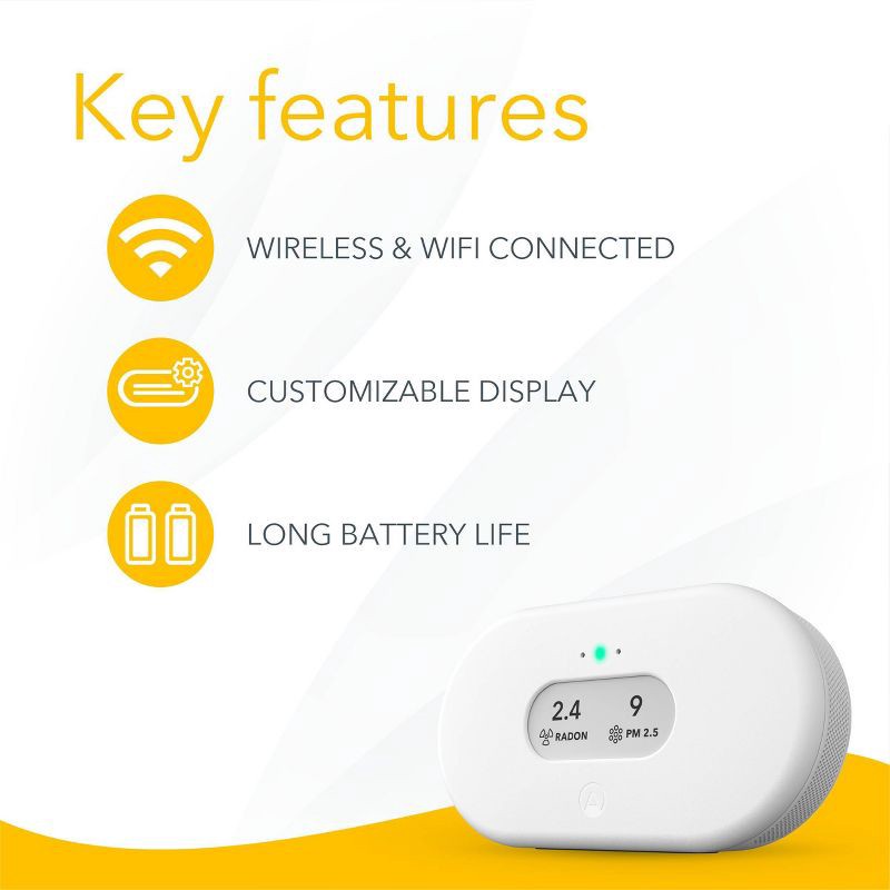 slide 6 of 8, Airthings View Plus Radon and Indoor Air Quality Monitor, 1 ct