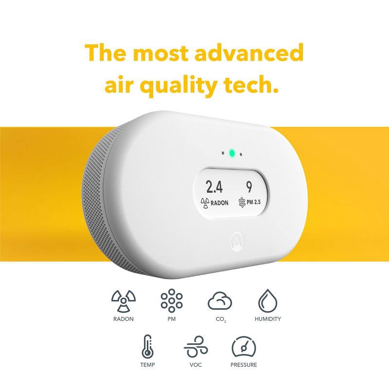 slide 7 of 8, Airthings View Plus Radon and Indoor Air Quality Monitor, 1 ct