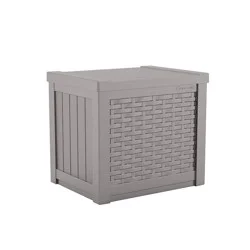 Suncast 22gal Storage Deck Box with Seat Light Gray