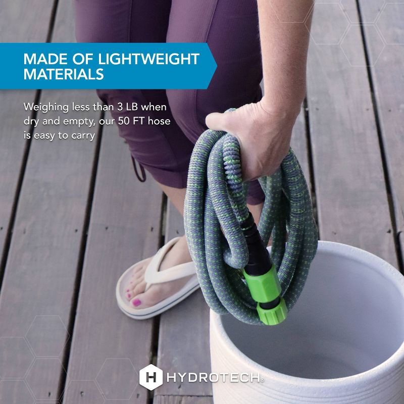 slide 7 of 7, HydroTech 50' Expandable Burst Proof Hose Green, 1 ct