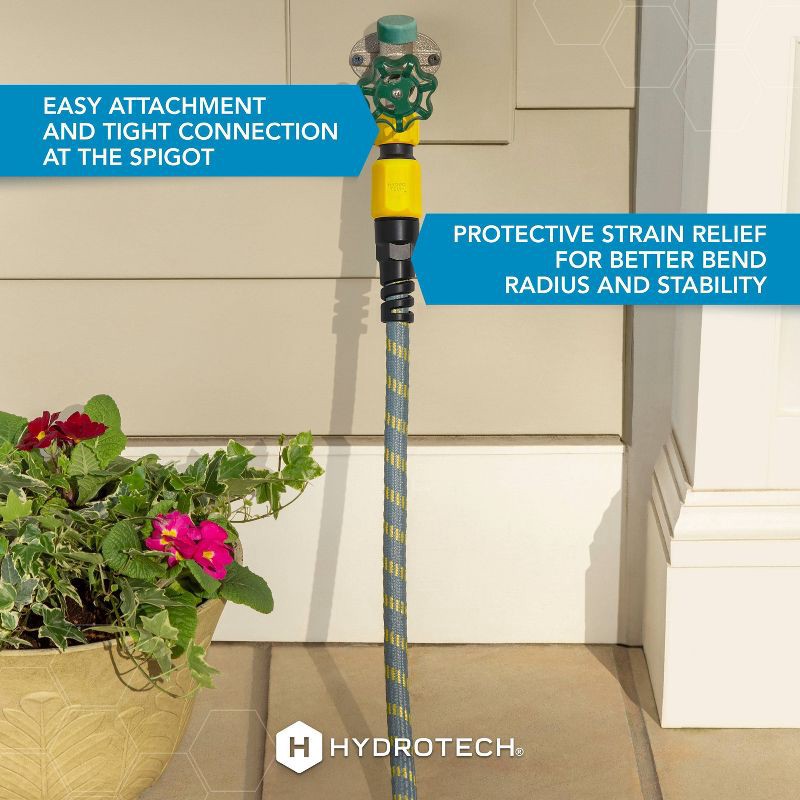 slide 7 of 9, HydroTech 100ft Expandable Burst Proof Hose Yellow, 100 ft