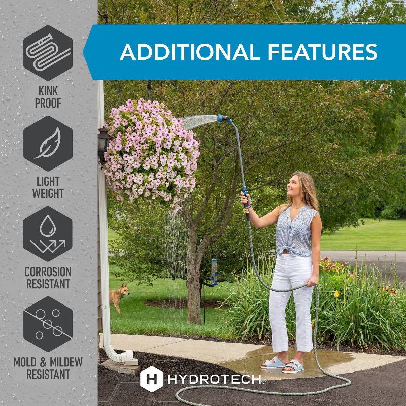 slide 8 of 9, HydroTech 100ft Expandable Burst Proof Hose Yellow, 100 ft