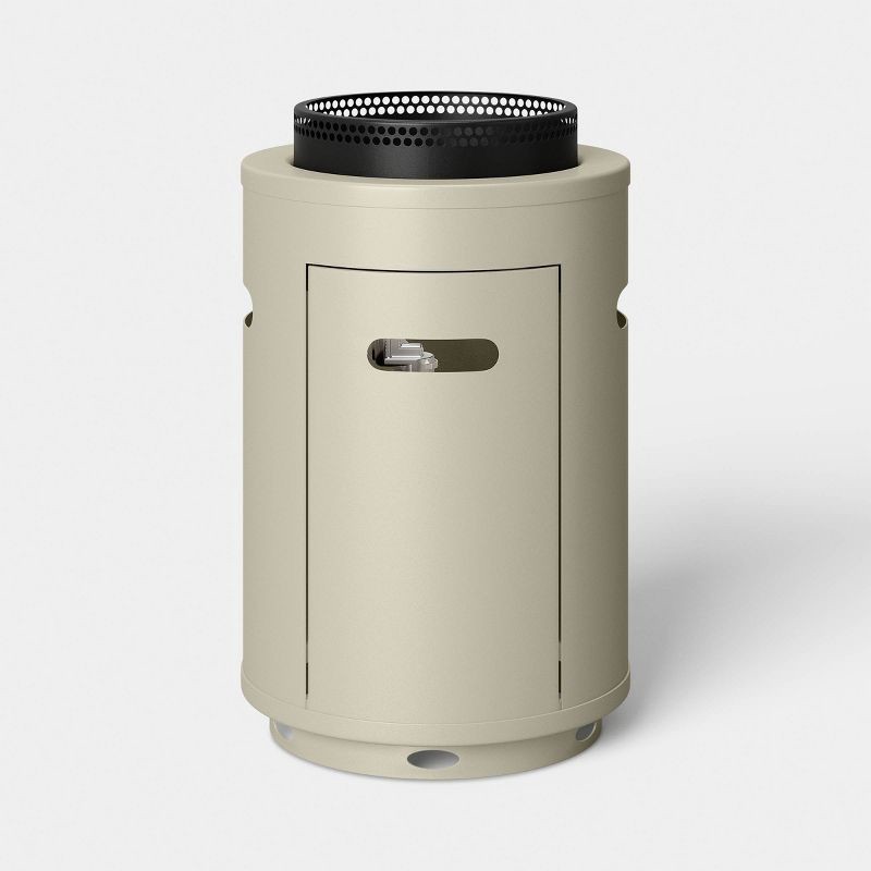 slide 3 of 4, 1lb Round LP Column Tabletop Fireplaces Tan - Room Essentials™, 1 lb