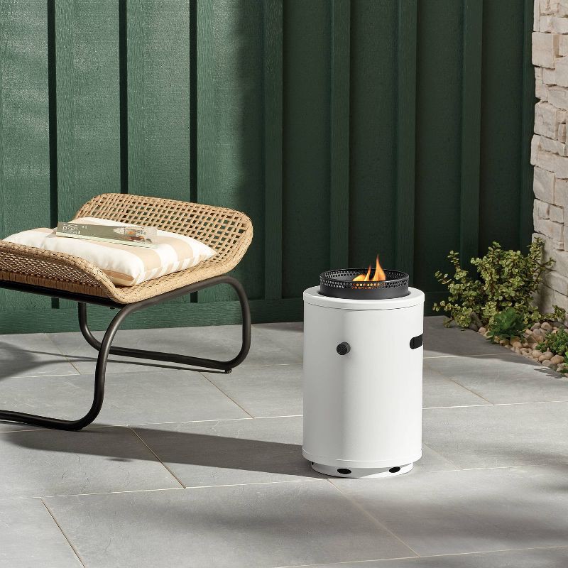 slide 2 of 4, 1lb Round LP Column Tabletop Fireplaces Ivory - Room Essentials™, 1 lb