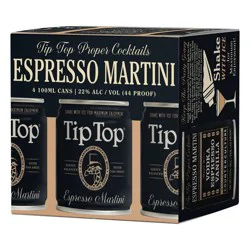 Tip Top Proper Cocktails Tip Top Cocktails Espresso Martini RTD Cocktail - 100ml/4pk