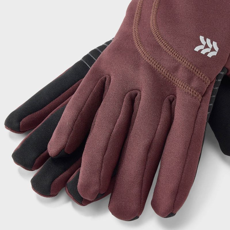 slide 2 of 3, Powerstretch Gloves - All In Motion™ Tuscan Brown S/M, 1 ct