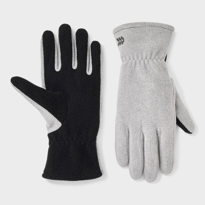 slide 1 of 3, Fleece Gloves - All In Motion™ Heathered Gray S/M One Size Fits Most, 1 ct