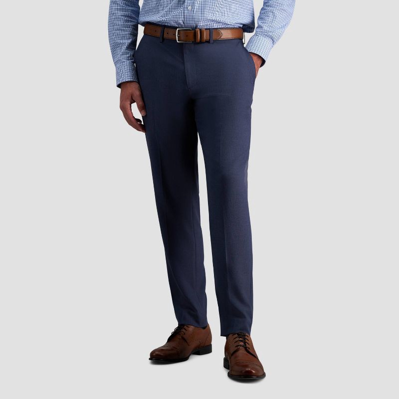 slide 1 of 7, Haggar H26 Men's Stretch Slim Fit Pants - Blue 33x30, 1 ct
