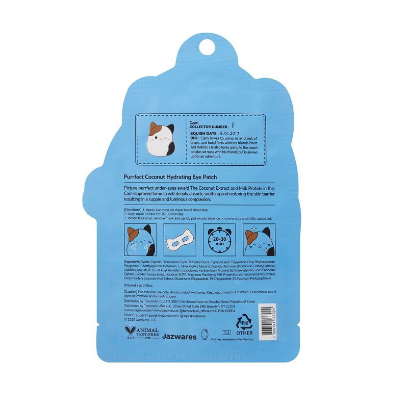 slide 4 of 5, TONYMOLY Eye mask Squishmallows Cam - Holiday Edition, 1 ct