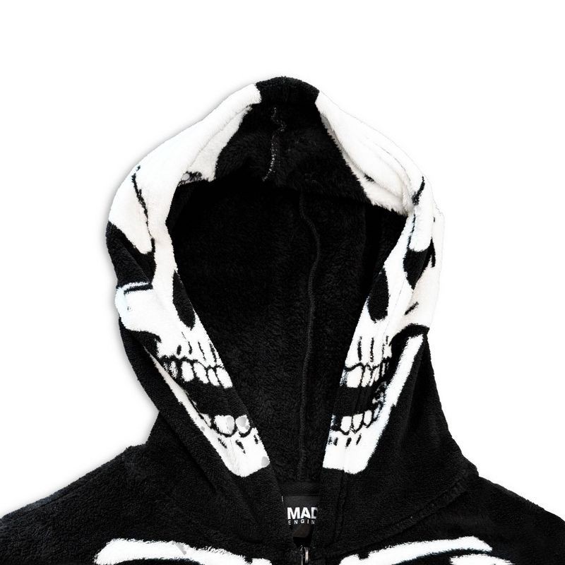 slide 4 of 5, Mad Engine Men's Skeleton Union Suit - Black S, 1 ct