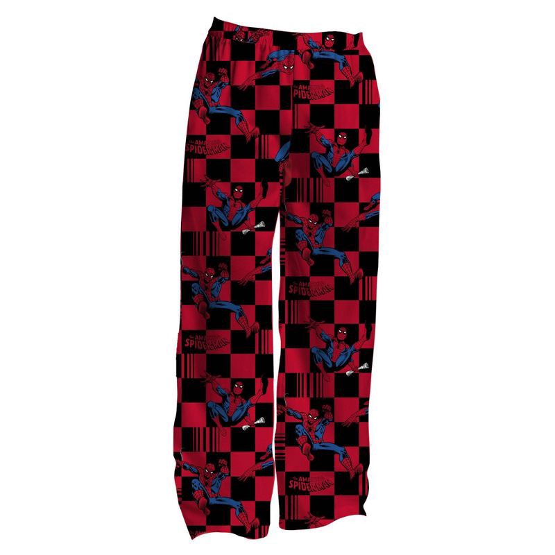 slide 2 of 3, Men's Marvel Spider-Man Pajama Pants - Red/Black M, 1 ct