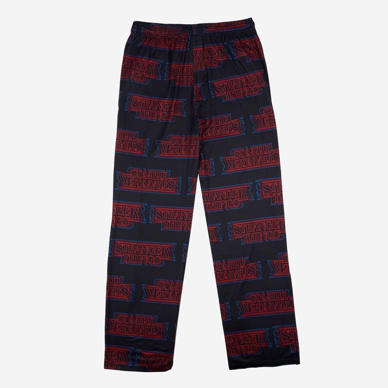 slide 2 of 3, Men's Stranger Things Pajama Pants Black S, 1 ct