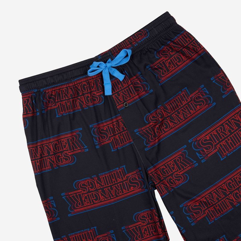 slide 3 of 3, Men's Stranger Things Pajama Pants - Black M, 1 ct