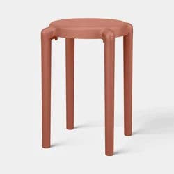 Round Accent Patio End Table Burgundy - Room Essentials™