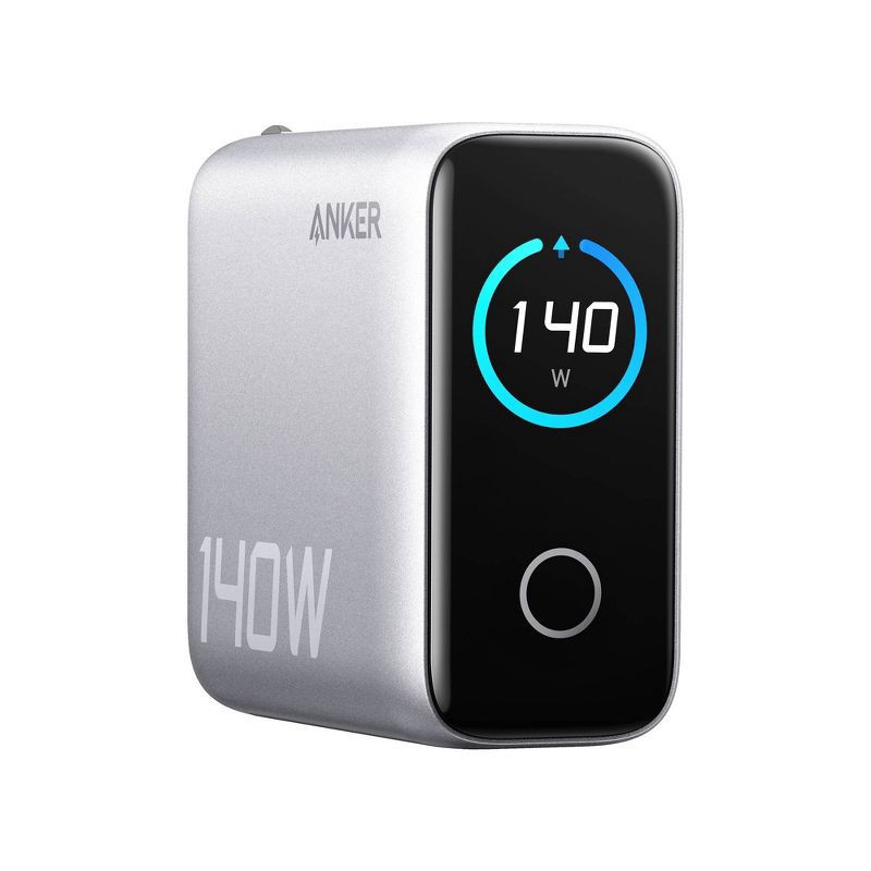 slide 3 of 6, Anker Charger 140W 4 Port with Digital Display: USB, USB-C, Lightweight, Quick Charge, 1 ct