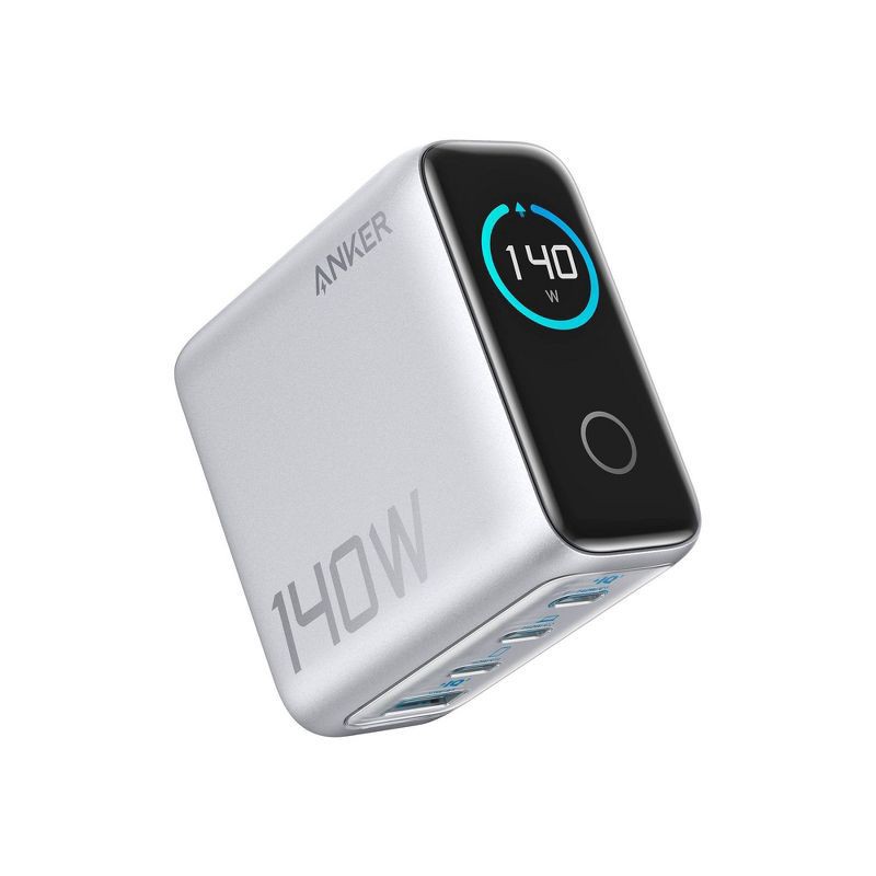 slide 4 of 6, Anker Charger 140W 4 Port with Digital Display: USB, USB-C, Lightweight, Quick Charge, 1 ct