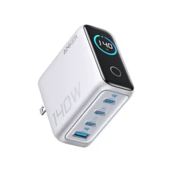 Anker Charger 140W 4 Port with Digital Display: USB, USB-C, Lightweight, Quick Charge