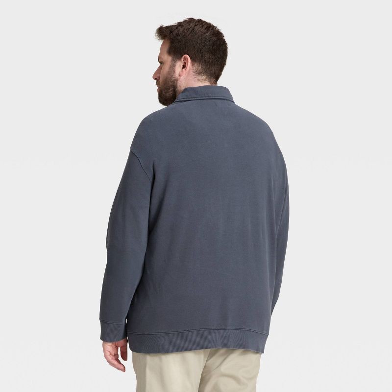 slide 2 of 3, Men's Vintage 1/4 Zip Sweatshirt - Goodfellow & Co™ Dark Gray XXL, 1 ct