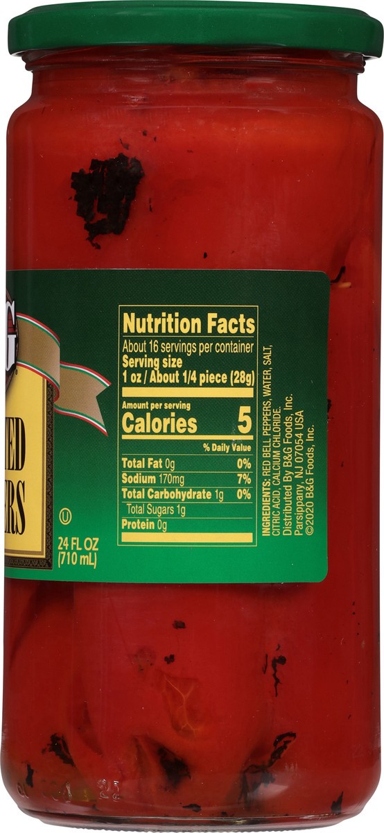 slide 4 of 13, B&G Roasted Peppers 24 fl oz, 24 fl oz