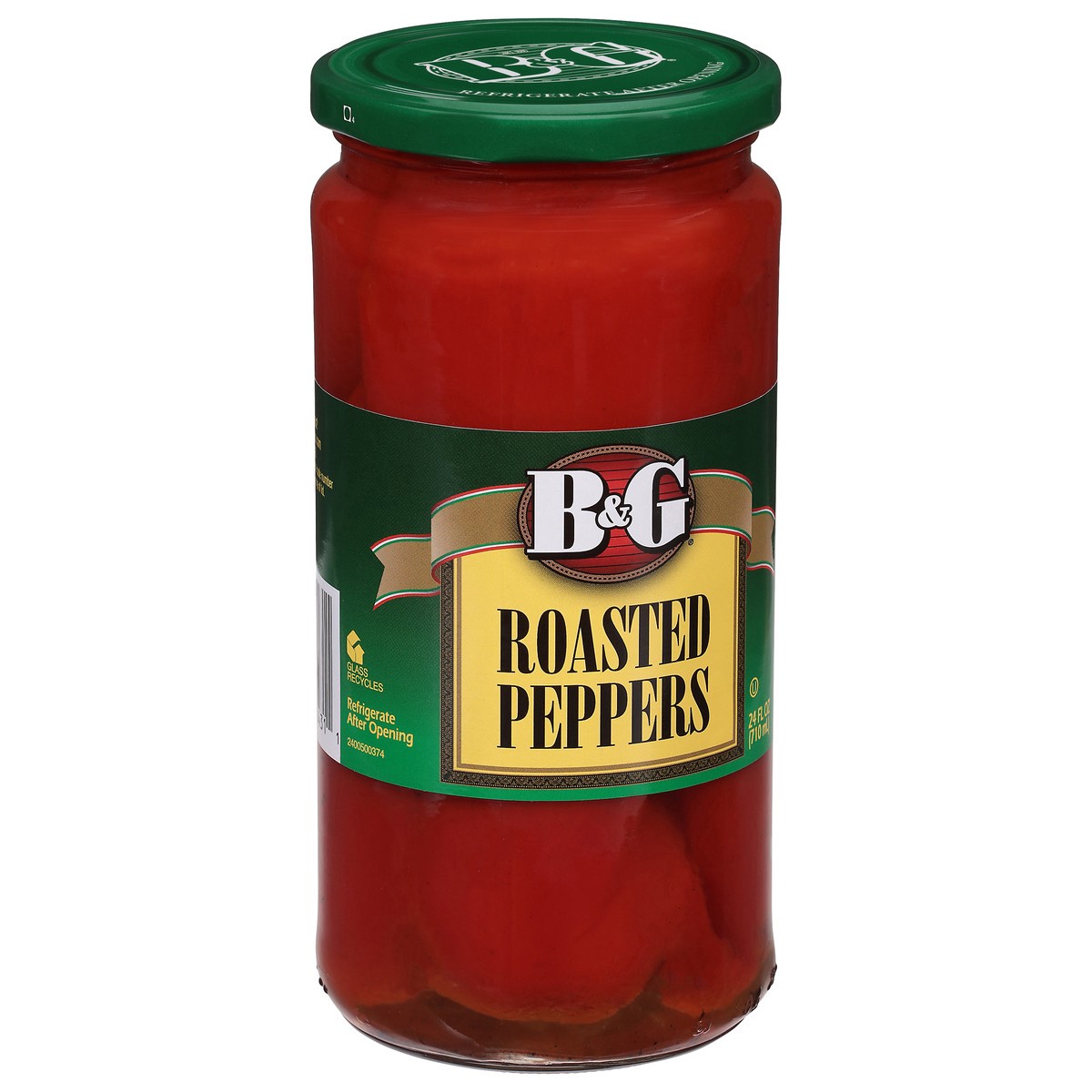 slide 9 of 13, B&G Roasted Peppers 24 fl oz, 24 fl oz