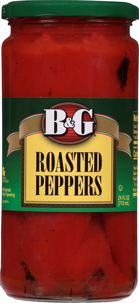 slide 10 of 13, B&G Roasted Peppers 24 fl oz, 24 fl oz