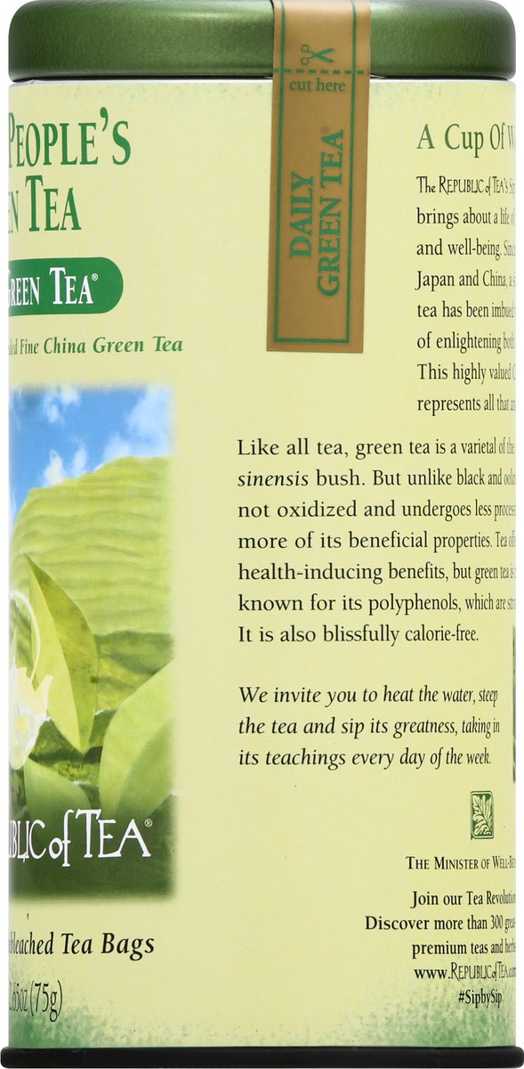 slide 3 of 12, The Republic of Tea Bags Decaf People's Green Tea 50 ea, 50 ct