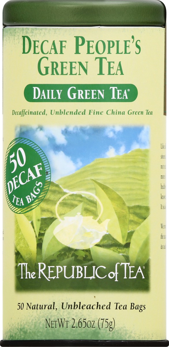 slide 12 of 12, The Republic of Tea Bags Decaf People's Green Tea 50 ea, 50 ct