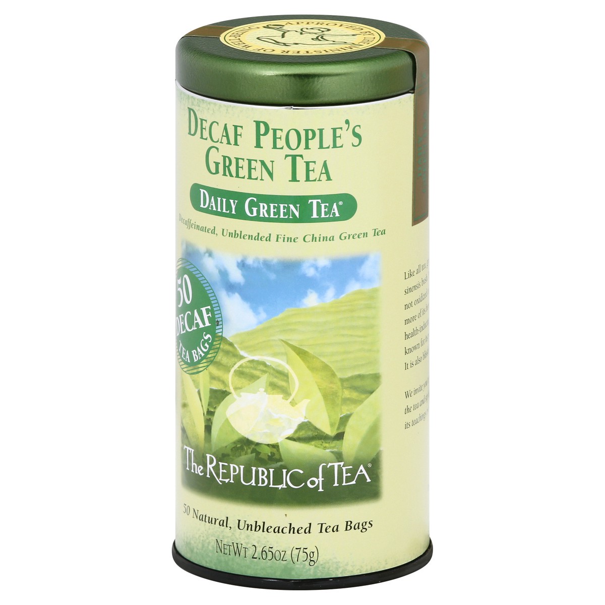 slide 5 of 12, The Republic of Tea Bags Decaf People's Green Tea 50 ea, 50 ct