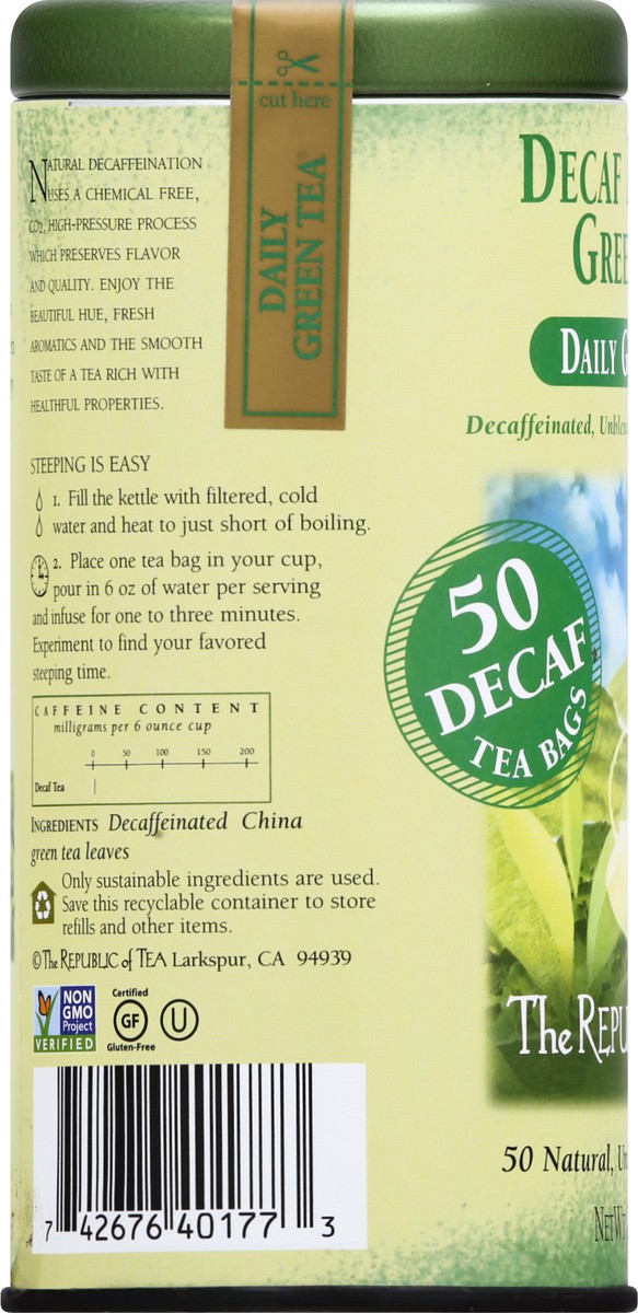 slide 10 of 12, The Republic of Tea Bags Decaf People's Green Tea 50 ea, 50 ct