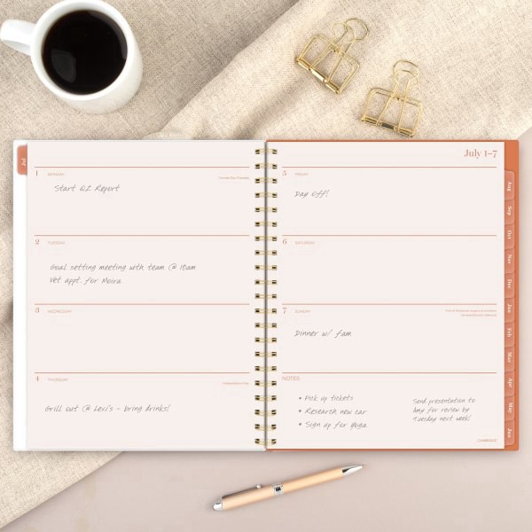 slide 6 of 10, 2024-2025 Cambridge Sunbeams Weekly/Monthly Academic Planner, 8-1/2"" X 11"", Orange, July 2024 To June 2025, 1716-905A, 1 ct