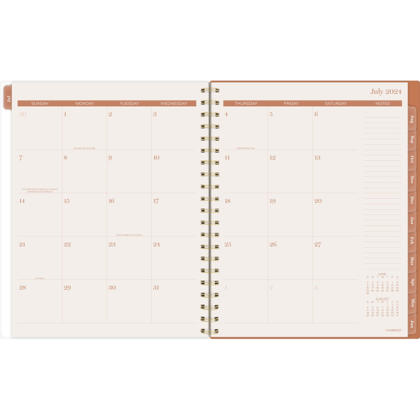 slide 5 of 10, 2024-2025 Cambridge Sunbeams Weekly/Monthly Academic Planner, 8-1/2"" X 11"", Orange, July 2024 To June 2025, 1716-905A, 1 ct
