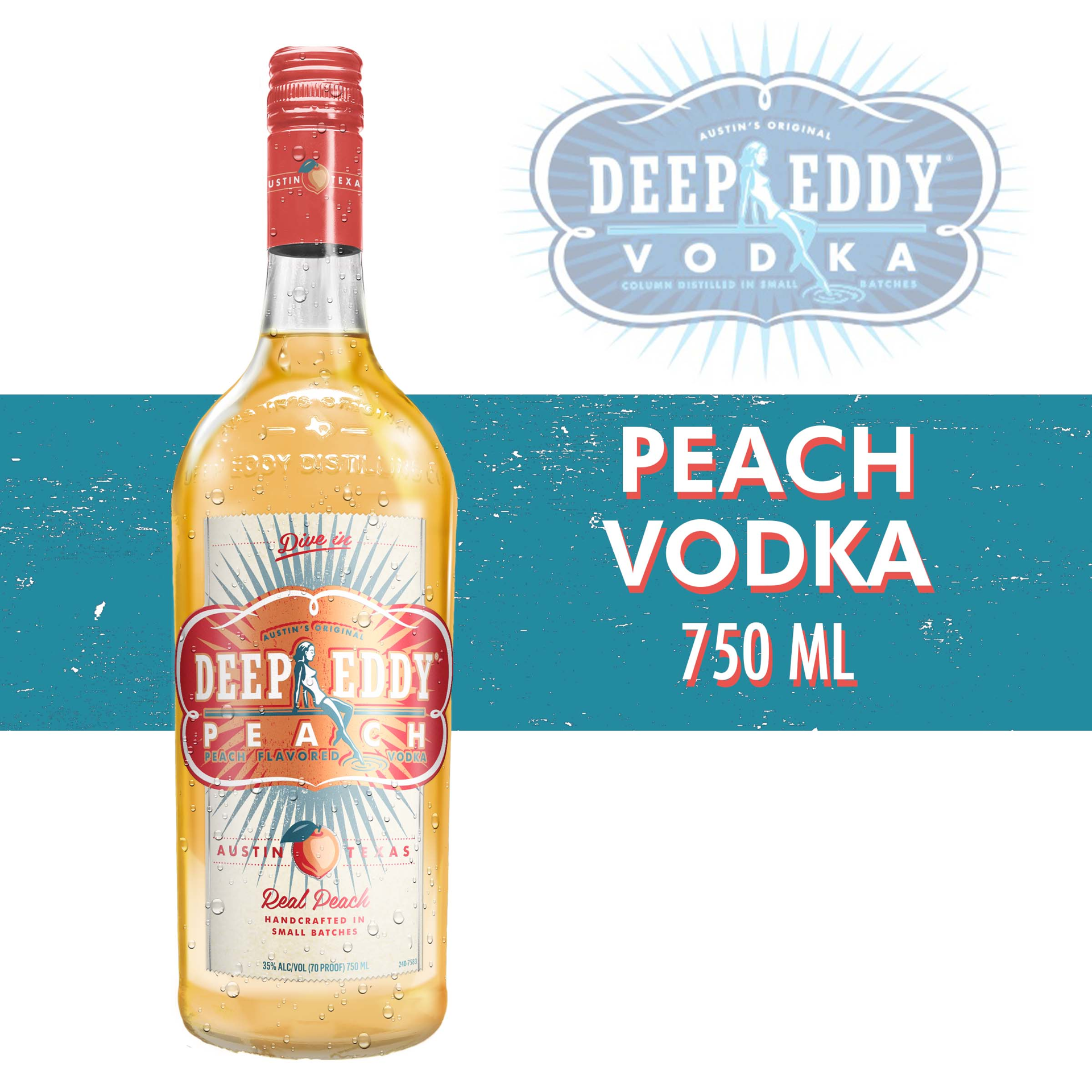 slide 2 of 3, Deep Eddy Vodka Flavors- Peach, 750 ml, 750 ml