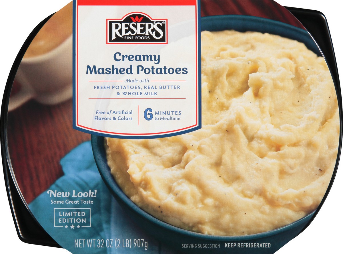 slide 8 of 8, Fresh From Meijer Reser's Crmy Mashed Potatoes, 32 oz