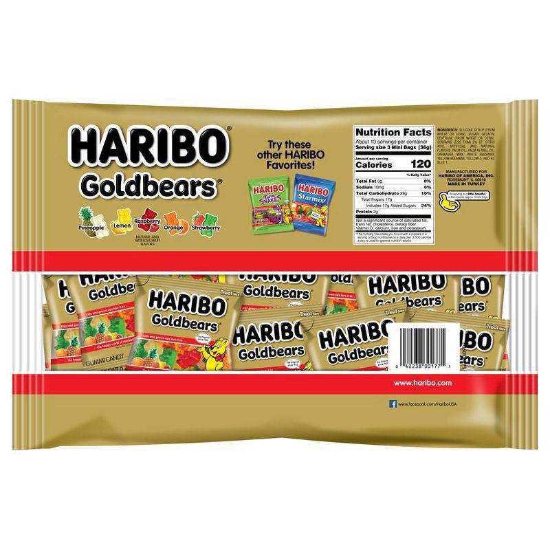 slide 2 of 3, Haribo Goldbear Mini Bags - 16oz, 16 oz