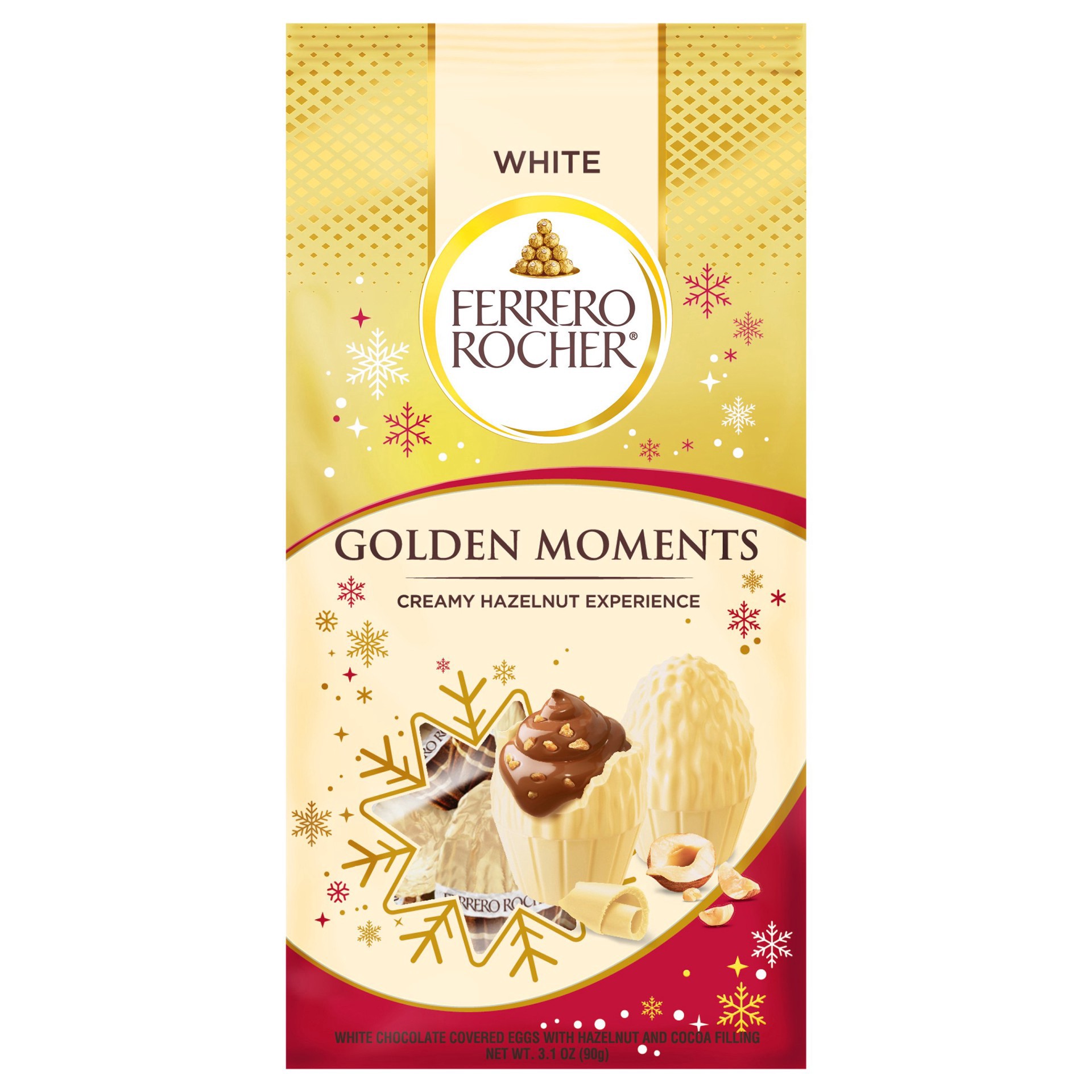 slide 1 of 1, FERRERO ROCHER Golden Moments, White Chocolate Creamy Hazelnut Experience 3.1oz / 90g, 3.1 oz