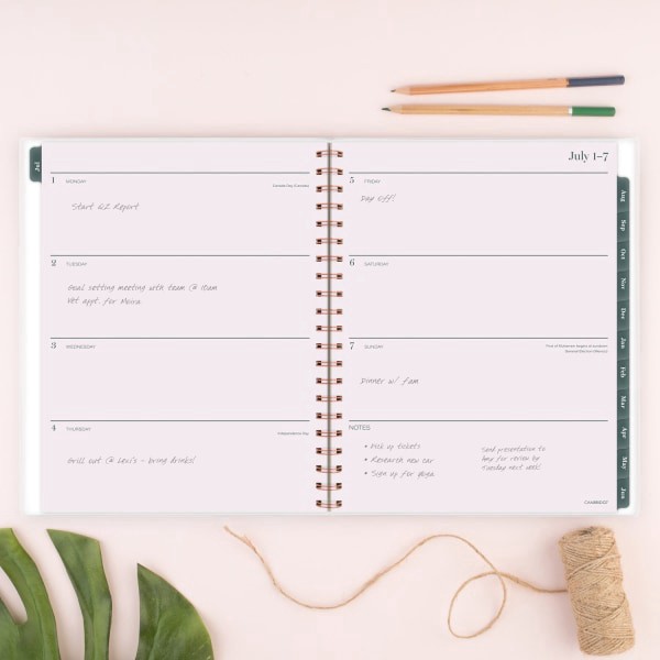 slide 6 of 10, 2024-2025 Cambridge Haven Weekly/Monthly Academic Planner, 8-1/2"" X 11"", Floral, July 2024 To June 2025, 1714-905A, 1 ct