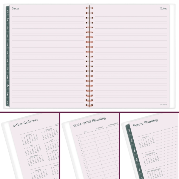 slide 5 of 10, 2024-2025 Cambridge Haven Weekly/Monthly Academic Planner, 8-1/2"" X 11"", Floral, July 2024 To June 2025, 1714-905A, 1 ct