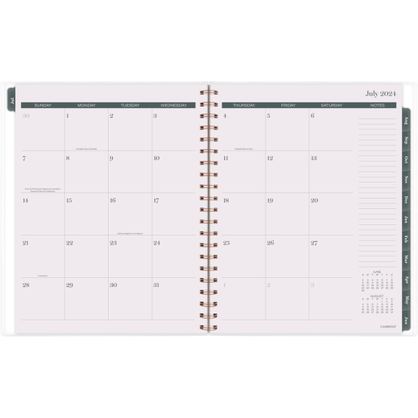 slide 2 of 10, 2024-2025 Cambridge Haven Weekly/Monthly Academic Planner, 8-1/2"" X 11"", Floral, July 2024 To June 2025, 1714-905A, 1 ct