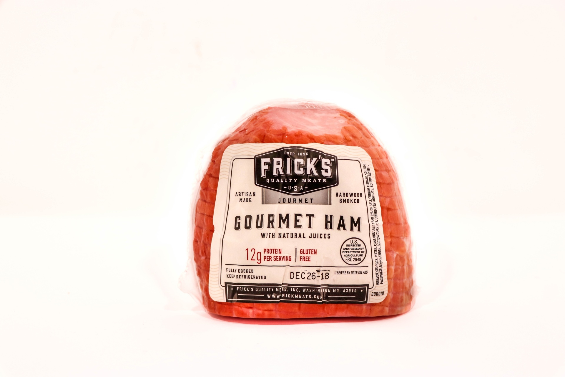 slide 1 of 1, Frick's Quality Meats Gourmet 1/2 Ham, per lb