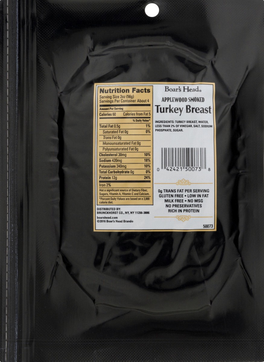 slide 7 of 9, Boar's Head Applewood Turkey, 8 oz