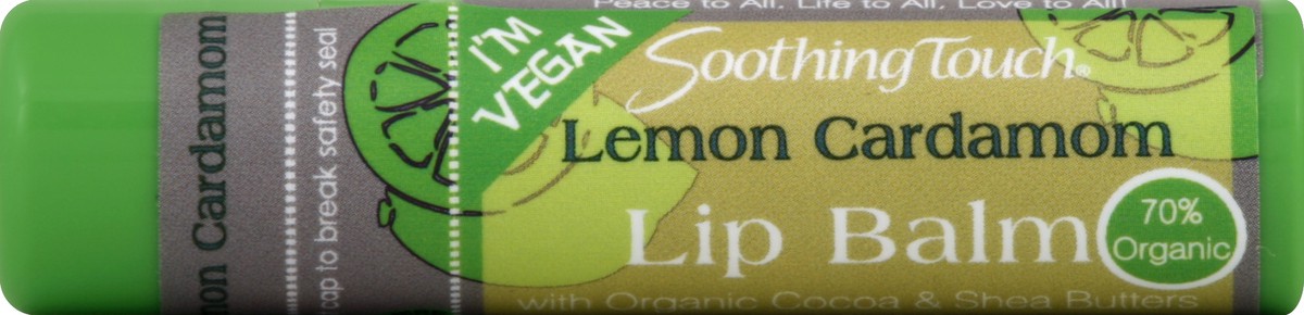 slide 3 of 4, Soothing Touch Lip Balm Lemon Cardamom Vegan, 0.25 oz