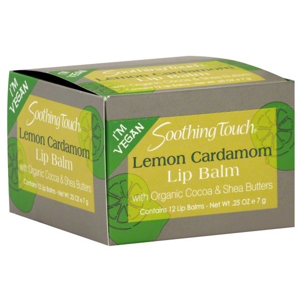 slide 1 of 4, Soothing Touch Lip Balm Lemon Cardamom Vegan, 0.25 oz