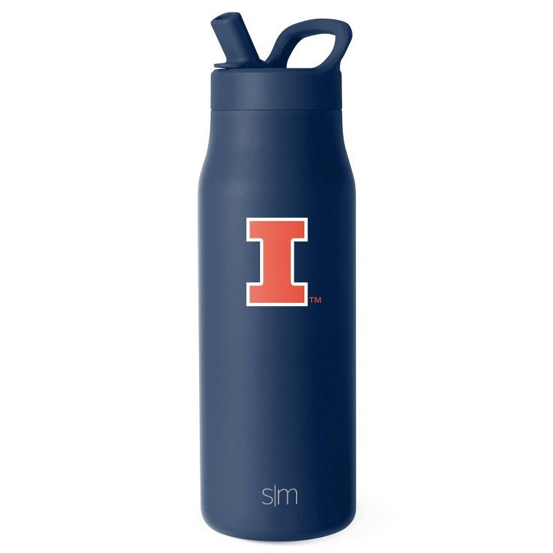 slide 1 of 3, NCAA Illinois Fighting Illini Simple Modern Mesa Stainless Water Bottle - 34oz, 34 oz