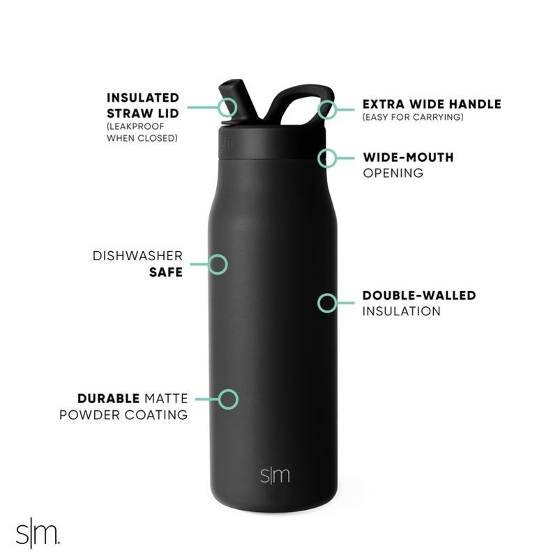 slide 2 of 3, NCAA Iowa Hawkeyes Simple Modern Mesa Stainless Water Bottle - 34oz, 34 oz
