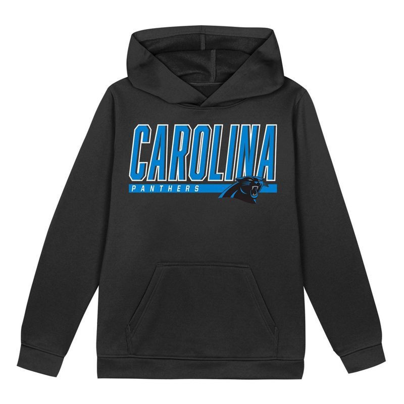 slide 2 of 3, NFL Carolina Panthers Boys' Performance Hooded Sweatshirt - XL, 1 ct
