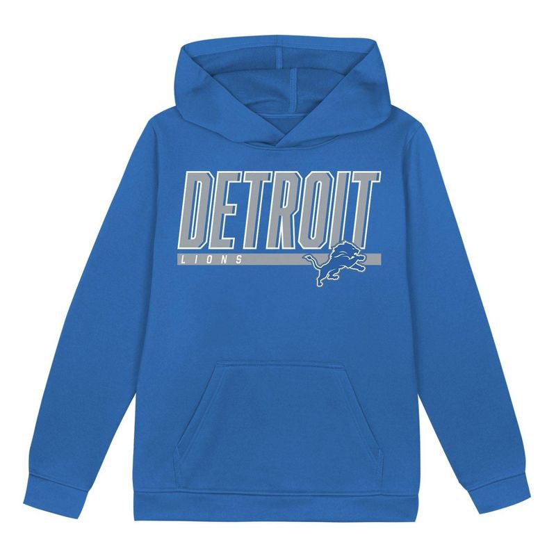 slide 2 of 3, NFL Detroit Lions Boys' Performance Hooded Sweatshirt - S, 1 ct