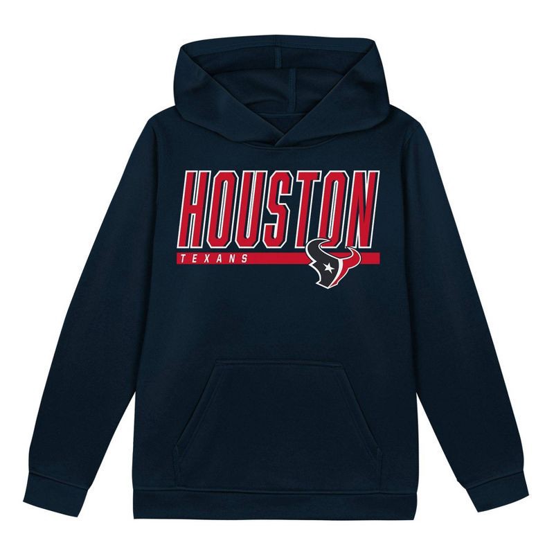 slide 2 of 3, NFL Houston Texans Boys' Performance Hooded Sweatshirt - L, 1 ct