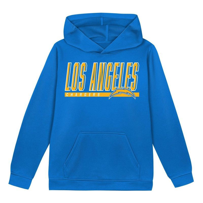 slide 2 of 3, NFL Los Angeles Chargers Boys' Performance Hooded Sweatshirt - L, 1 ct