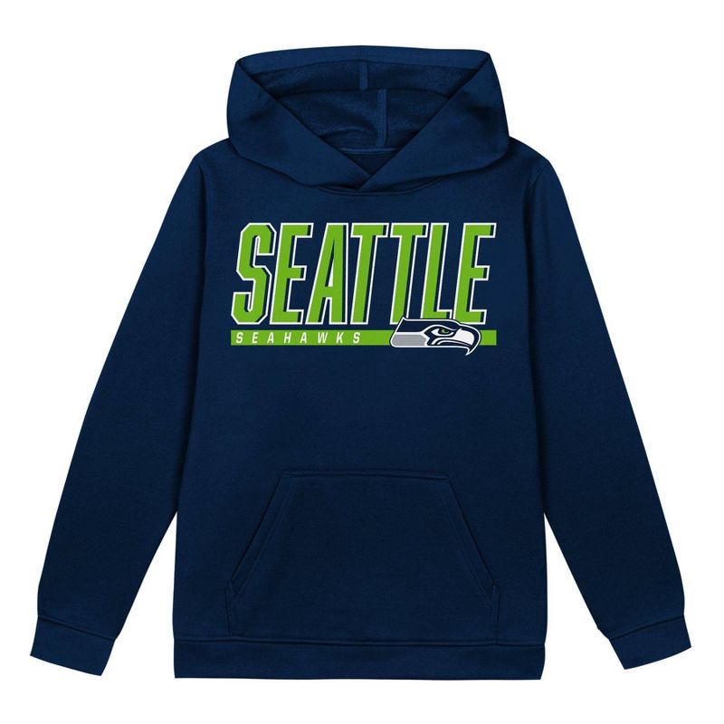 slide 2 of 3, NFL Seattle Seahawks Boys' Performance Hooded Sweatshirt - S, 1 ct